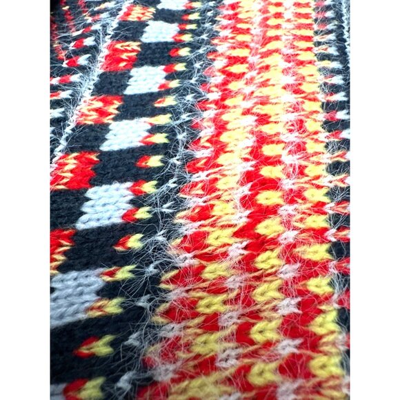 CCC Bohemian Aztec Tribal Print Knit Cardigan Fringe Multicolor Pattern Sweater - Picture 10 of 12